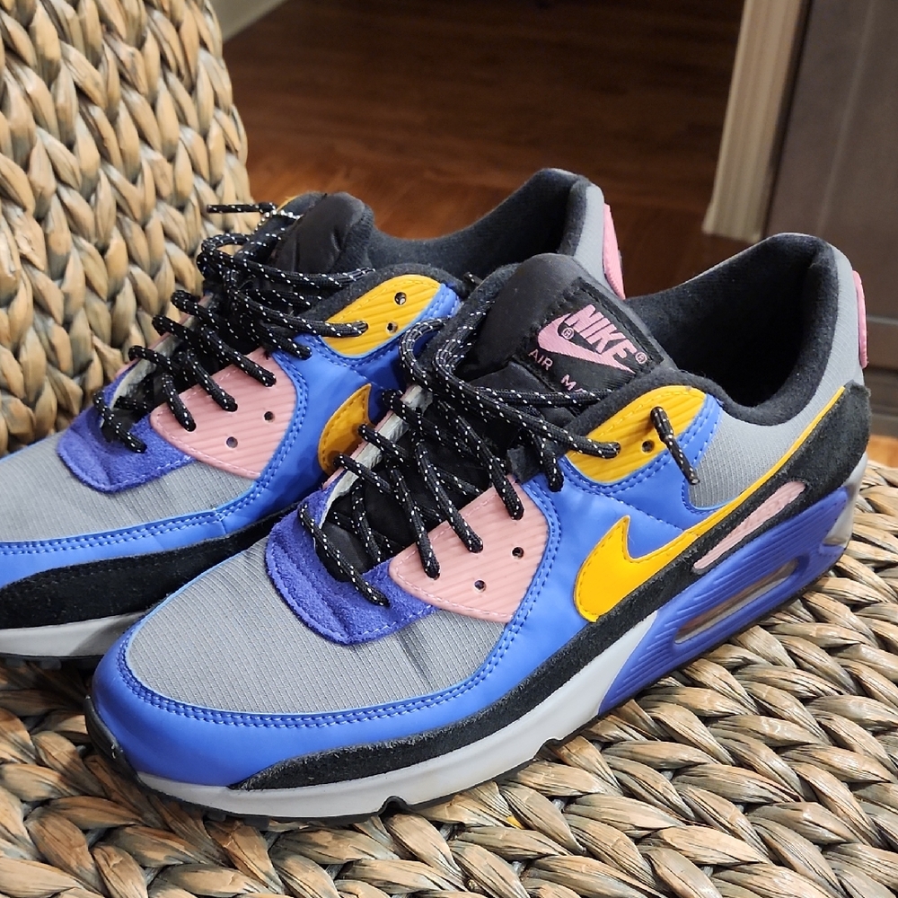 Nike Air Max Blue and Yellow Sneakers